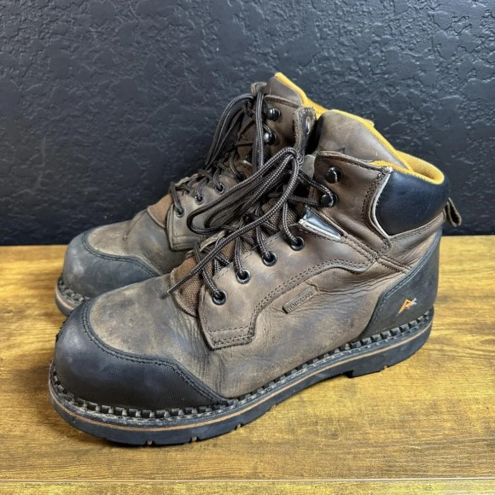 Ridgecut RCT002TS Brown Leather Waterproof Safety Toe Work Boots Mens‎ 11W